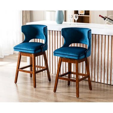 Bar stools with online backs set of 2